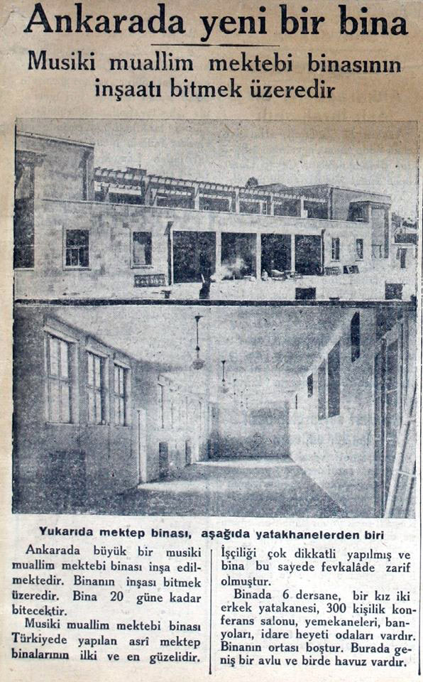 *30 Ağustos 1929 tarihli Akşam gazetesinde
yeni binanın bitmek üzere olduğu belirtiliyor.
